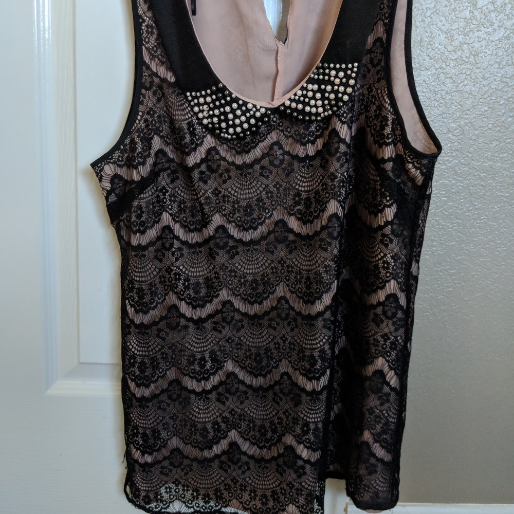 Pink & Black lace top